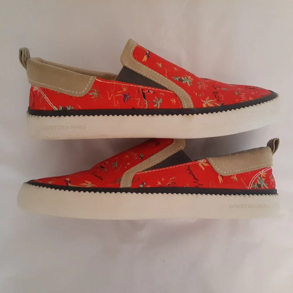 Scotch & Soda Hawaiian Print Slip-on Shoes